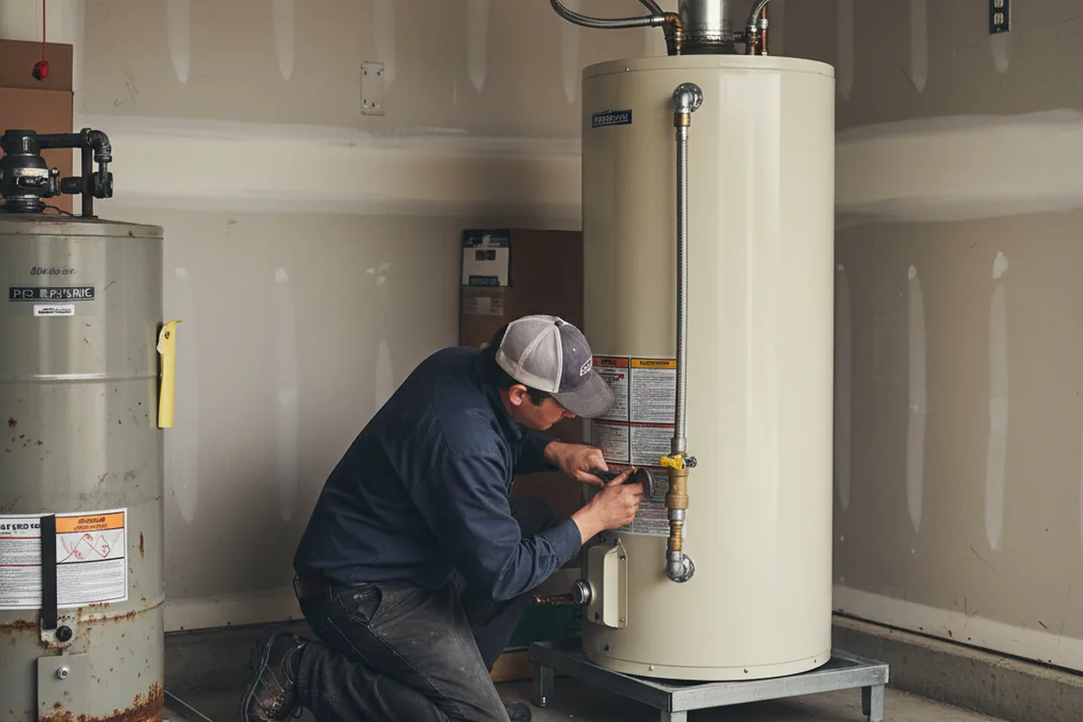 Water heater and shutoff valve replacement in Woods Cross