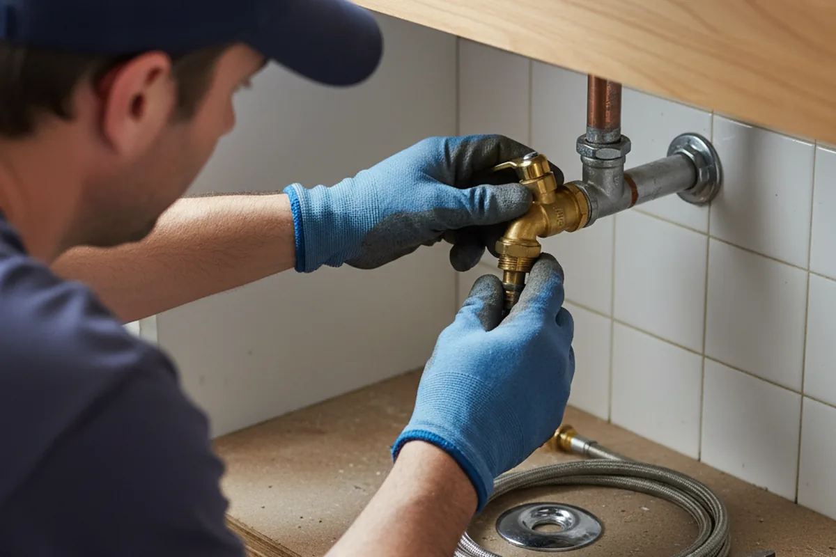 Shutoff valve and fitting work during Emergency Plumbing in Woods Cross